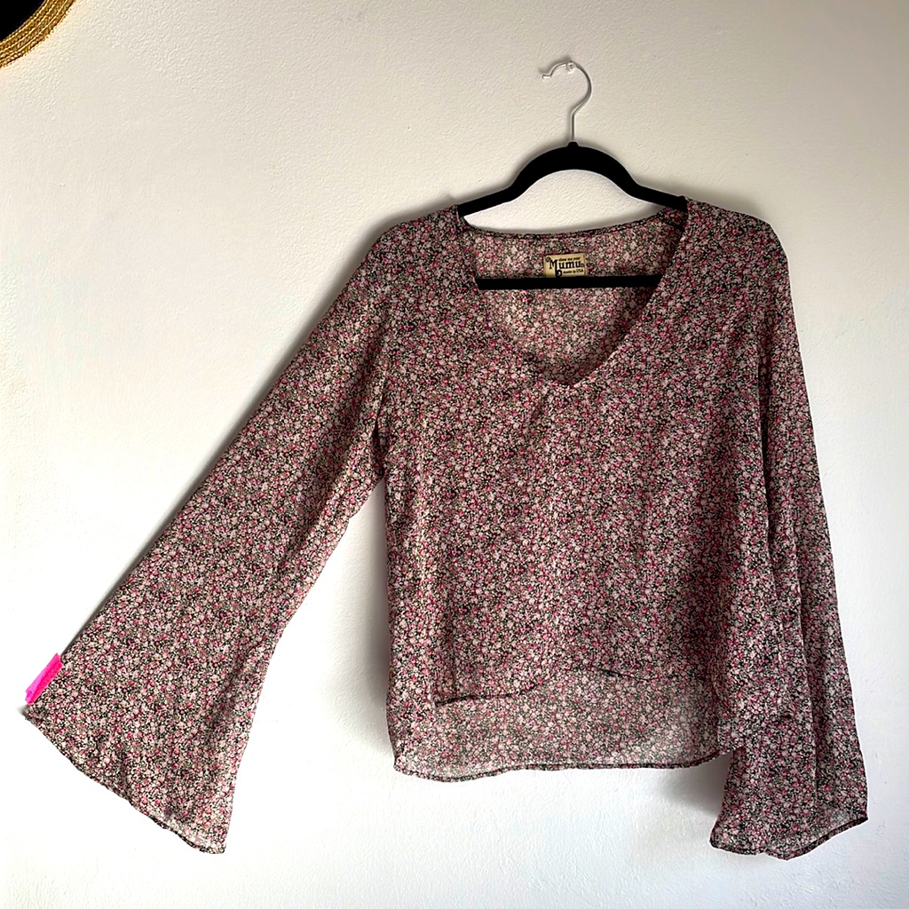 Show Me Your Mumu Floral Bell Sleeve Blouse